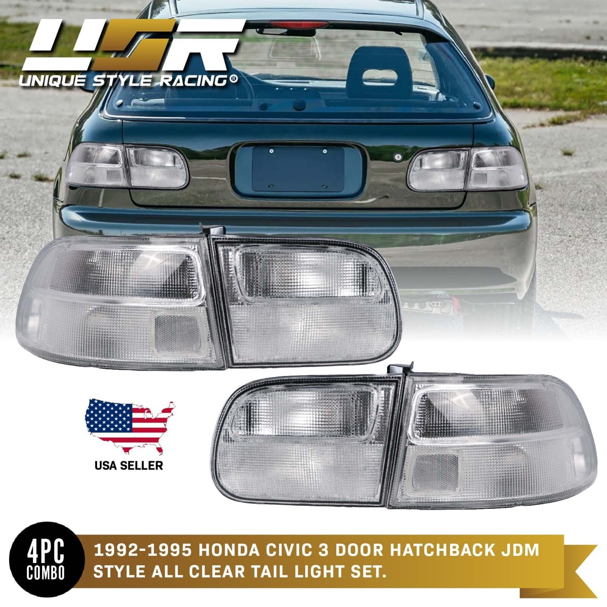 新品 usdm civic 92〜95 左右 シビック テールランプ 北米　eg 新品 usdm civic 92〜95 左右 シビック テールランプ 北米eg