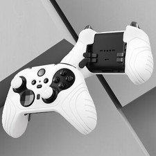 For Xbox Elite Series 2 Controller Anti Slip Silicone Case W/ Thumb Grips White