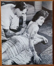 Bernard Kobel Traditional Tattoo Photo Vintage Tattooed Woman Back B&W 8X10