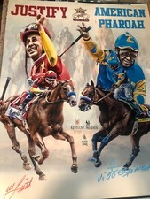 MIKE SMITH & VICTOR ESPINOZA SIGNED TRIPLE CROWN WINNERS CUSTOM 16x20 b