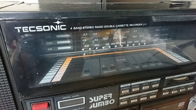 ✩⃛ೄきっく♬*゜ Rare Huge Tecsonic J-1 Super Jumbo Karaoke Boombox 10 EQ Stereo