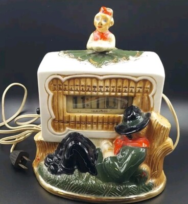 1949 Tele-Vison Flip Clock Monkey and Organ Grinders