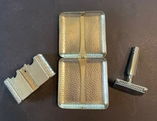 VTG 1924 Ever-Ready Safety Razor Set w/ Cigarette Case + Razor & Blade Holder 