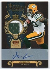 2011 Crown Royale Rookie Royalty Materials Autographs Prime 35 Alex Green 07/25