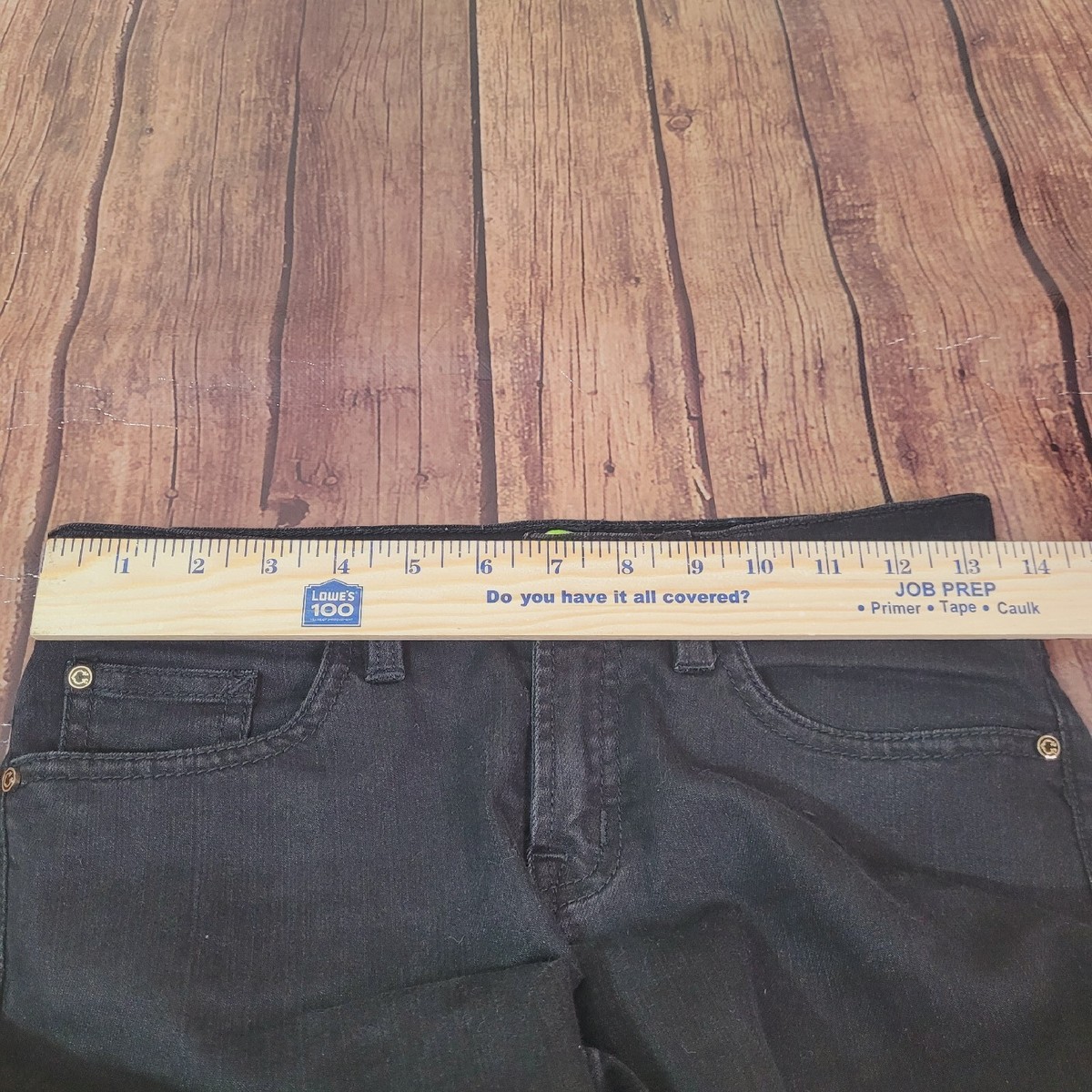 C. Wonder Womens Jeans Black 25S Short Skinny Low Rise