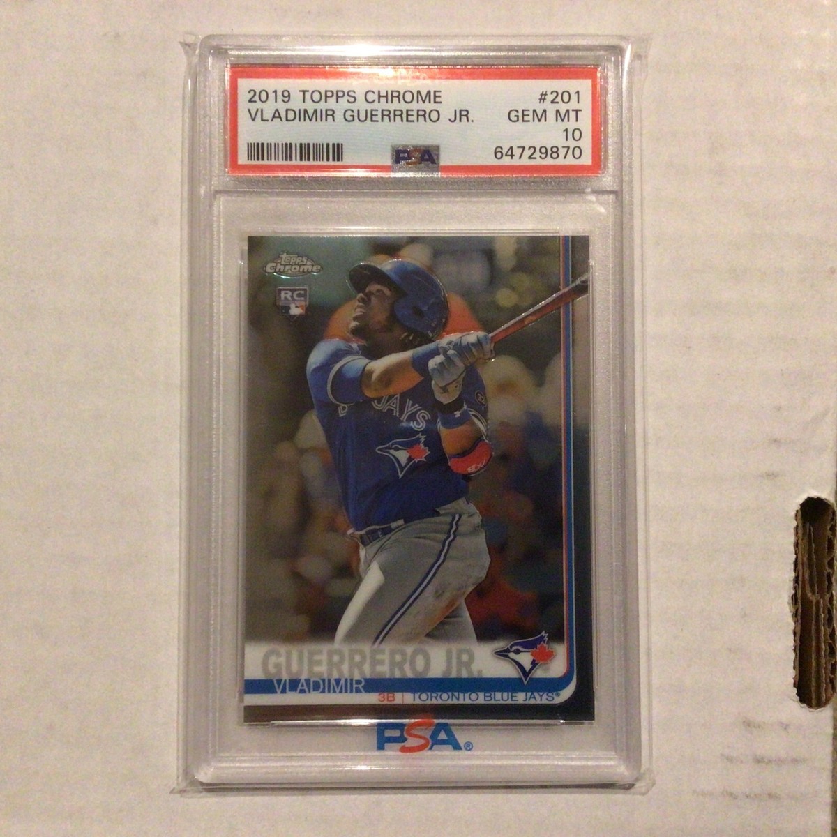 2019 TOPPS CHROME Vladimir Guerrero Jr. #201 RC PSA 10 Blue Jays