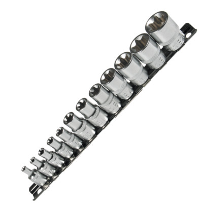 12 x Einsätze aussen TORX Nuss E-PROFIL 1/4'' 3/8''-Antrieb E4-E20 Stecknuss Cr-V