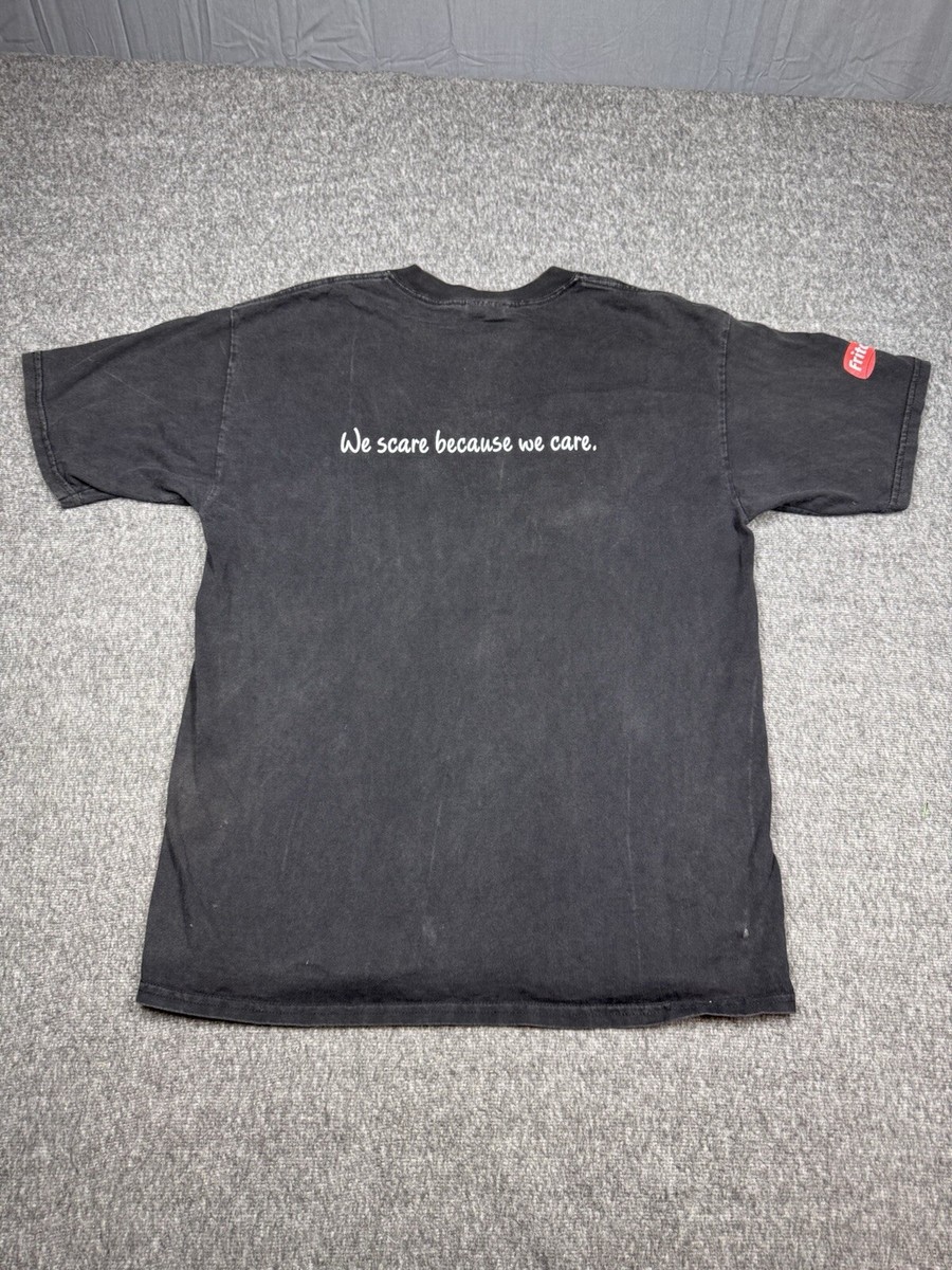 Monsters Inc Promo Shirt Mens Size L Black We Scare Because We Care View 2
