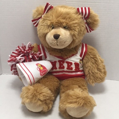Build-A-Bear Cheerleader Stuffed Animal Toy Brown Teddy Bear EUC