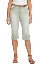 Gloria Vanderbilt Women's Sasha Belted Denim Skimmer Capris Pants $48
