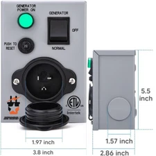 Generator Transfer Switch for Gas Furnace, Oil Heater ETL Listed 20 AMP Single