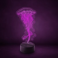 Acrylglasschild Led-Lampe Licht Deko Dekoration Schlaflicht - Qualle
