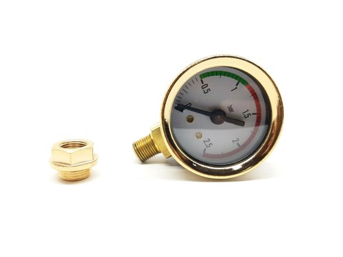 La Pavoni Gold Pressure Gauge Kit With 