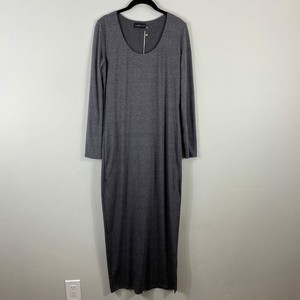 grey long sleeve maxi dress