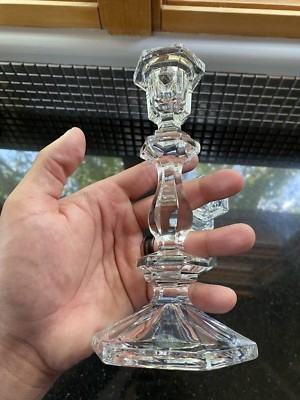 【kearny】 dearie clear blown BEAUTIFUL VINTAGE PAIR Of Beyer Clear Lead Crystal