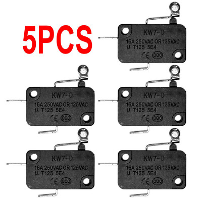 #ad 5X Electric Microswitch Micro Switch Roller Lever Arm 16A 250VAC $7.99