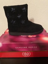 SO Girls Easy Zip Boot Paytee Black Size 3
