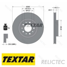 Textar 92145303 Brake Disc for sale online | eBay