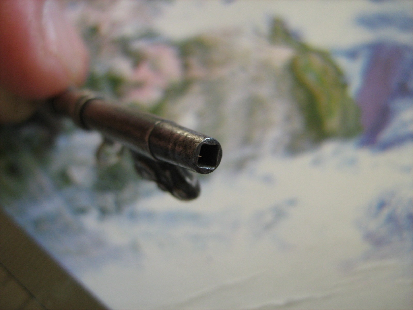 Antique solid silver pocket watch winding key,ori… - image 8