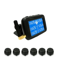 Careud Car Tire Pressure Monitor System 6 sensors LCD Display Auto Truck TPMS 