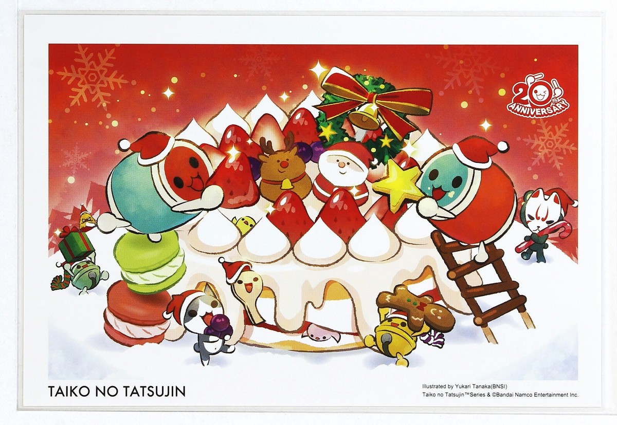 Asobi Store Postcard Game Taiko no Tatsujin Christmas ver Bandai