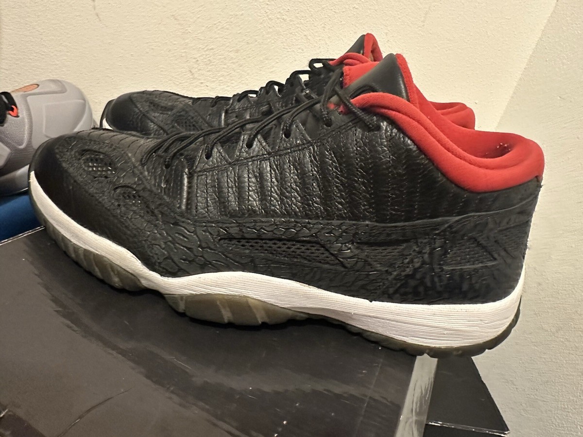 Nike Air Jordan 11 Retro Low XI 306008 001 Bred Varsity Red size