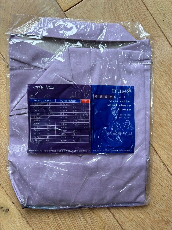 Ladies Adult School Girl uniform short sleeve blouse Fancy Dress Costume 38" - Image 2 of 2