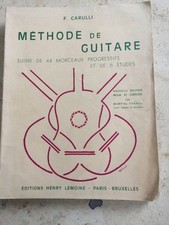 Methode de guitare F.CARULLI Suivi De 44 Morceaux Progressifs Et De 6 Études