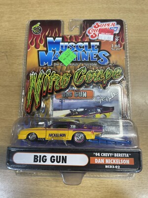 Muscle Machines Big Gun Dan Nickelson 94 Chevy Beretta Nitro Coupe Dragster 1/64