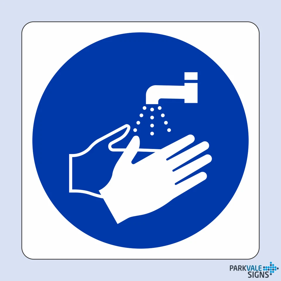 LASTING IMPRESSIONS (SIGNS) LIMITED Wash Hands Logo Catering Sign