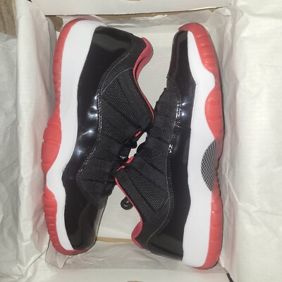 2015 AIR JORDAN RETRO 11 LOW GS BG BRED 528896-012 sz 6.5y ( women