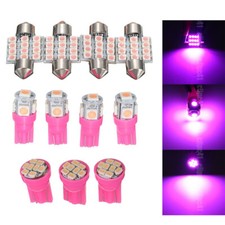 13pcs Led Car Interior Light Package Kit For Dome Map License Plate Lamp Bulbs