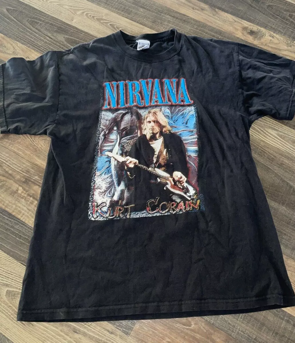 Vintage 90s Kurt Cobain Double Sided T-Shirt size M Limited edition-READ