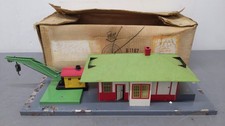 American Flyer 612 Vintage S Gauge Mystic Tin Freight/Passenger Station w/Crane