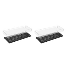 2Pcs Reusable Transparent Acrylic Keyboard Cases Protective Covers for Home