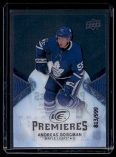 2017-18 Upper Deck ICE Premieres Rookie Andreas Borgman RC 813/999 #142