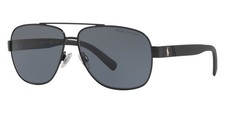 Polo Ralph Lauren Man Sunglasses PH3110 926781 60mm Black - Grey Lens - NEW