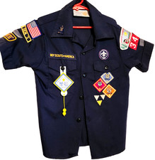 Vintage Cub Scouts of America Uniform Short Sleeve Shirt Size Youth Small