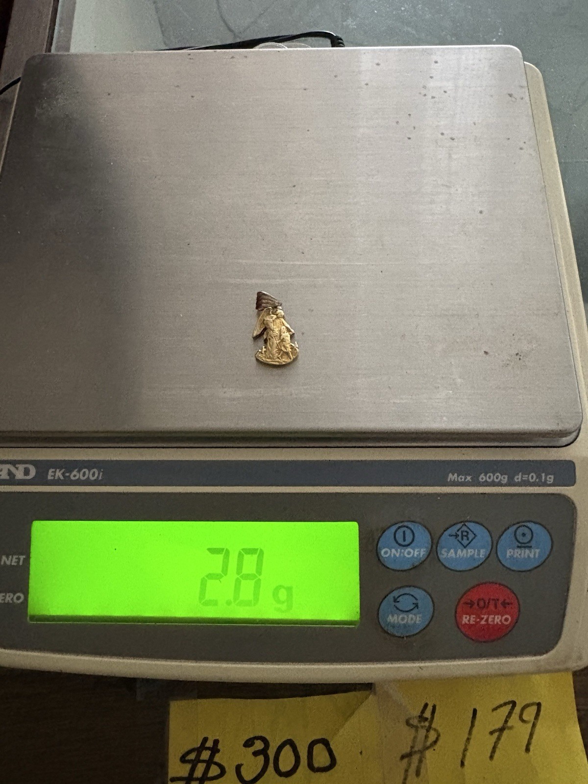 SOLID 18K YELLOW GOLD SAINT MICHAEL ARCHANGEL Pen… - image 10