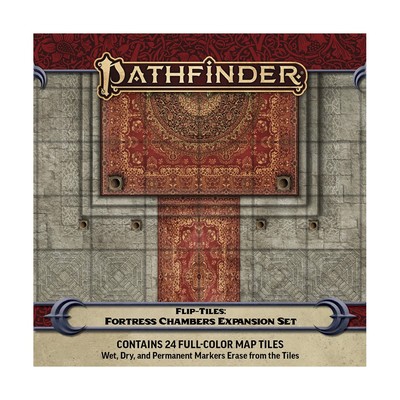 Pathfinder Flip-Tiles Fortress Chambers Expansion, 24 Piastrelle Mappa Double Face, Per Giochi Di Ruolo