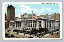 Vintage 1916 New York Public Library Postcard by American Studio