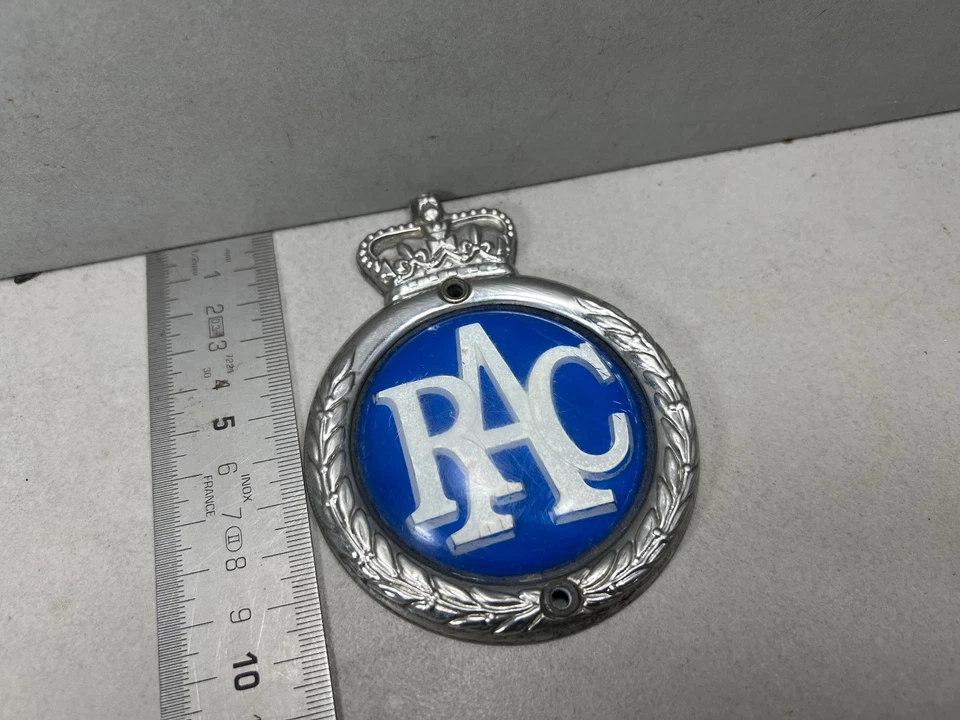 Placca metallo plastica RAC Royal Automobile Club auto epoca ca '60 - Immagine 2 di 3