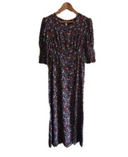 Nobodys Child Floral Short Sleeve Midi Dress Autumn Size 8