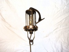 Heavy  Vintage Maritime Ship Wall Lamp Made Of Cast Brass And With Glass Shade