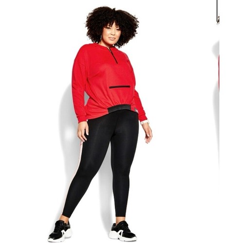 Women’s Plus size City Chic red hoodie 16 sweatshirt activewear - Picture 4 of 17