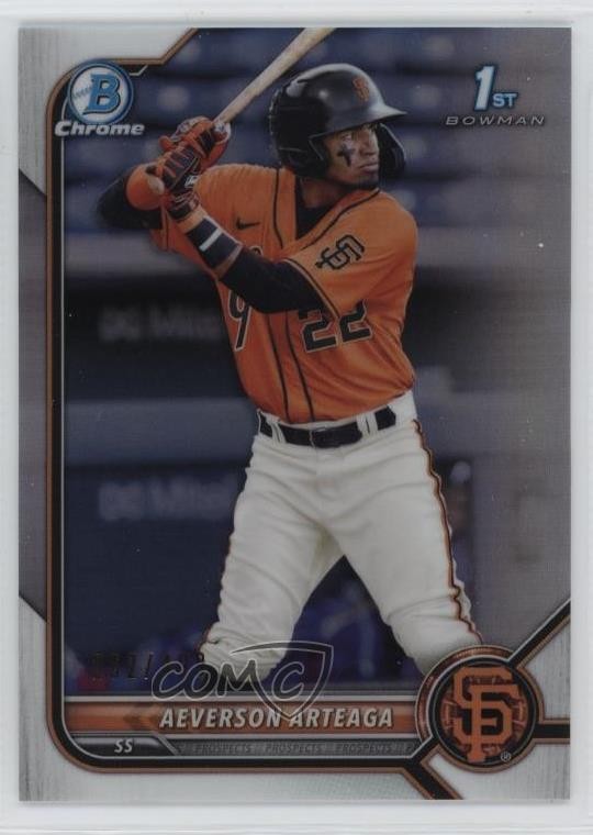 2022 Bowman Chrome Prospects Refractor /499 Aeverson Arteaga #BCP-82 1hj8