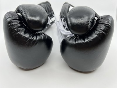 Winning Boxing Gloves 8oz Lace-up Black MS-200 Made in Japan