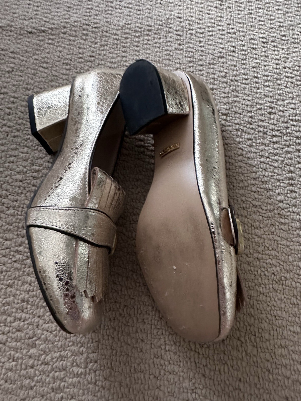 Gucci Marmont Metallic Mid Heel Pump Gucci Gucci Women's Marmont - Main Image