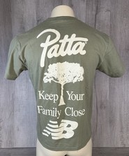 Patta X New Balance T Shirt Green Keep Your Family Close Men s Size Small