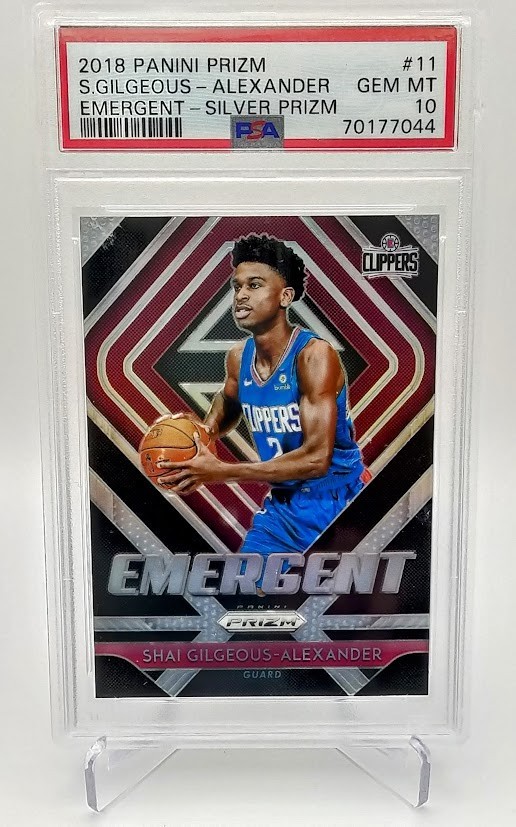 2018 Prizm Shai Gilgeous Alexander SGA Emergent Silver #11 Rookie (RC) PSA 10